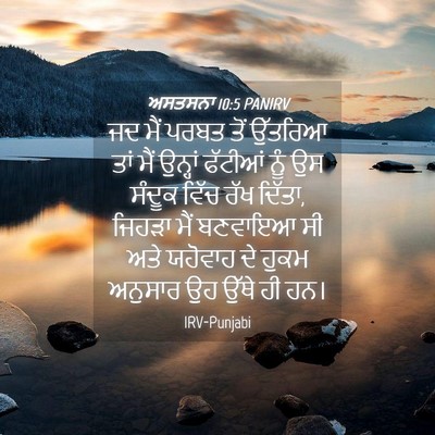Picture 04 - ਅਸਤਸਨਾ 10:5 PANIRV - ਜਦ ਮੈਂ ਪਰਬਤ ਤੋਂ - Bible Verse Picture