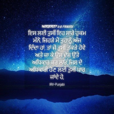 Picture 04 - ਅਸਤਸਨਾ 11:8 PANIRV - ਇਸ ਲਈ ਤੁਸੀਂ ਇਹ ਸਾਰੇ - Bible Verse Picture