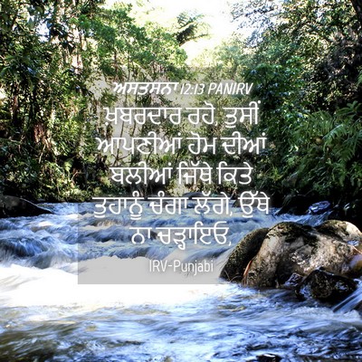 Picture 04 - ਅਸਤਸਨਾ 12:13 PANIRV - ਖ਼ਬਰਦਾਰ ਰਹੋ, ਤੁਸੀਂ - Bible Verse Picture