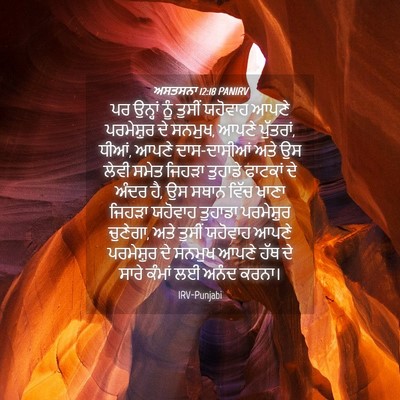 Picture 04 - ਅਸਤਸਨਾ 12:18 PANIRV - ਪਰ ਉਨ੍ਹਾਂ ਨੂੰ - Bible Verse Picture