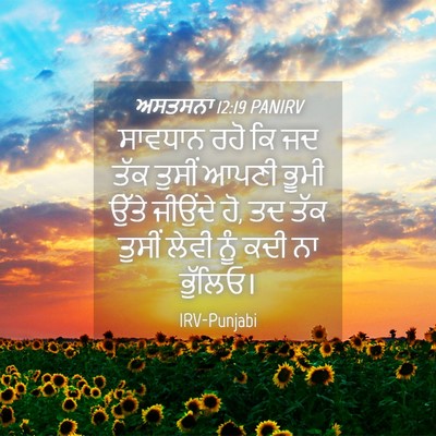 Picture 04 - ਅਸਤਸਨਾ 12:19 PANIRV - ਸਾਵਧਾਨ ਰਹੋ ਕਿ ਜਦ - Bible Verse Picture