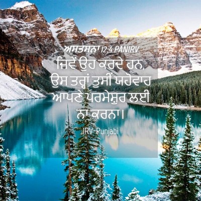 Picture 04 - ਅਸਤਸਨਾ 12:4 PANIRV - ਜਿਵੇਂ ਉਹ ਕਰਦੇ ਹਨ, - Bible Verse Picture