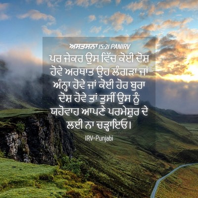 Picture 04 - ਅਸਤਸਨਾ 15:21 PANIRV - ਪਰ ਜੇਕਰ ਉਸ ਵਿੱਚ ਕੋਈ - Bible Verse Picture