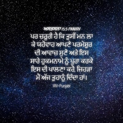 Picture 04 - ਅਸਤਸਨਾ 15:5 PANIRV - ਪਰ ਜ਼ਰੂਰੀ ਹੈ ਕਿ - Bible Verse Picture