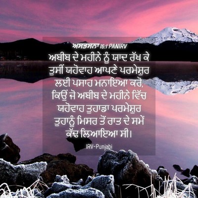 Picture 04 - ਅਸਤਸਨਾ 16:1 PANIRV - ਅਬੀਬ ਦੇ ਮਹੀਨੇ ਨੂੰ - Bible Verse Picture