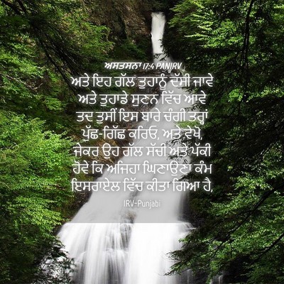 Picture 04 - ਅਸਤਸਨਾ 17:4 PANIRV - ਅਤੇ ਇਹ ਗੱਲ ਤੁਹਾਨੂੰ - Bible Verse Picture
