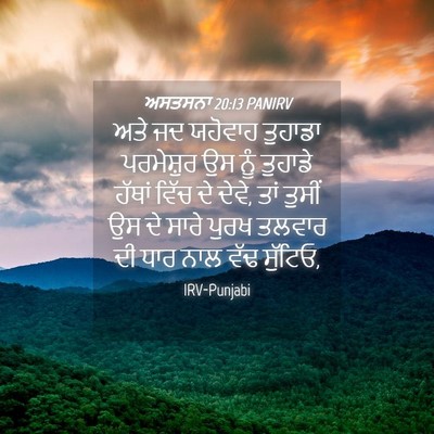 Picture 04 - ਅਸਤਸਨਾ 20:13 PANIRV - ਅਤੇ ਜਦ ਯਹੋਵਾਹ - Bible Verse Picture