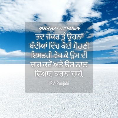 Picture 04 - ਅਸਤਸਨਾ 21:11 PANIRV - ਤਦ ਜੇਕਰ ਤੂੰ ਉਹਨਾਂ - Bible Verse Picture