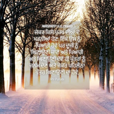 Picture 04 - ਅਸਤਸਨਾ 21:15 PANIRV - ਜੇਕਰ ਕਿਸੇ ਪੁਰਖ - Bible Verse Picture