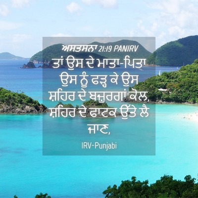 Picture 04 - ਅਸਤਸਨਾ 21:19 PANIRV - ਤਾਂ ਉਸ ਦੇ ਮਾਤਾ-ਪਿਤਾ - Bible Verse Picture