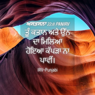 Picture 04 - ਅਸਤਸਨਾ 22:11 PANIRV - ਤੂੰ ਕਤਾਨ ਅਤੇ ਉੱਨ ਦਾ - Bible Verse Picture