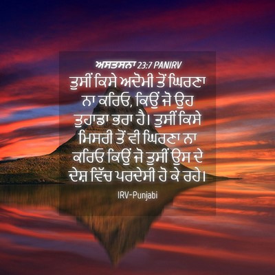 Picture 04 - ਅਸਤਸਨਾ 23:7 PANIRV - ਤੁਸੀਂ ਕਿਸੇ ਅਦੋਮੀ - Bible Verse Picture