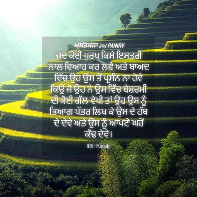 Picture 04 - ਅਸਤਸਨਾ 24:1 PANIRV - ਜਦ ਕੋਈ ਪੁਰਖ ਕਿਸੇ - Bible Verse Picture