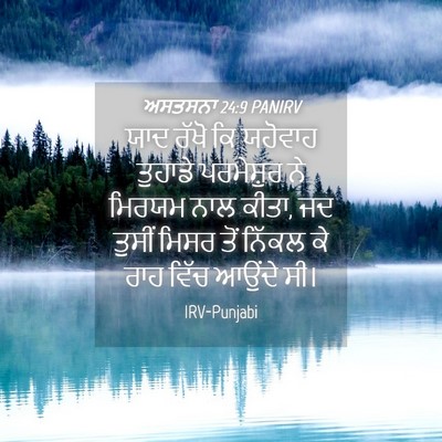 Picture 04 - ਅਸਤਸਨਾ 24:9 PANIRV - ਯਾਦ ਰੱਖੋ ਕਿ ਯਹੋਵਾਹ - Bible Verse Picture