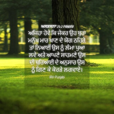 Picture 04 - ਅਸਤਸਨਾ 25:2 PANIRV - ਅਜਿਹਾ ਹੋਵੇ ਕਿ ਜੇਕਰ - Bible Verse Picture