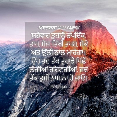 Picture 04 - ਅਸਤਸਨਾ 28:22 PANIRV - ਯਹੋਵਾਹ ਤੁਹਾਨੂੰ - Bible Verse Picture