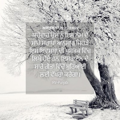 Picture 04 - ਅਸਤਸਨਾ 29:21 PANIRV - ਯਹੋਵਾਹ ਉਸ ਨੂੰ ਇਸ - Bible Verse Picture