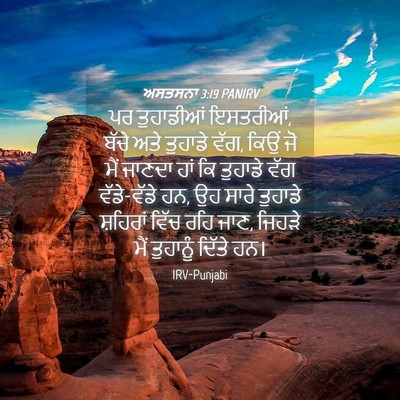 Picture 04 - ਅਸਤਸਨਾ 3:19 PANIRV - ਪਰ ਤੁਹਾਡੀਆਂ - Bible Verse Picture