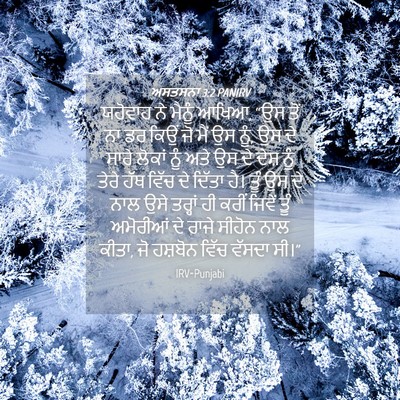 Picture 04 - ਅਸਤਸਨਾ 3:2 PANIRV - ਯਹੋਵਾਹ ਨੇ ਮੈਨੂੰ - Bible Verse Picture