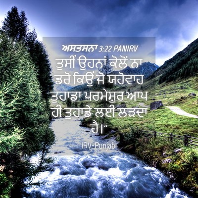Picture 04 - ਅਸਤਸਨਾ 3:22 PANIRV - ਤੁਸੀਂ ਉਹਨਾਂ ਕੋਲੋਂ - Bible Verse Picture
