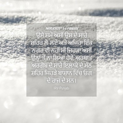 Picture 04 - ਅਸਤਸਨਾ 3:4 PANIRV - ਉਸੇ ਸਮੇਂ ਅਸੀਂ ਉਸ ਦੇ - Bible Verse Picture