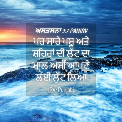 Picture 04 - ਅਸਤਸਨਾ 3:7 PANIRV - ਪਰ ਸਾਰੇ ਪਸ਼ੂ ਅਤੇ - Bible Verse Picture