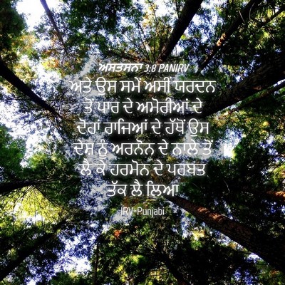 Picture 04 - ਅਸਤਸਨਾ 3:8 PANIRV - ਅਤੇ ਉਸ ਸਮੇਂ ਅਸੀਂ - Bible Verse Picture