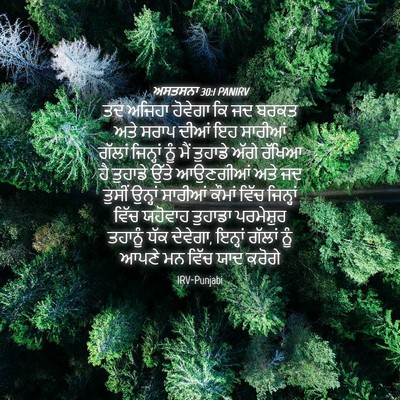 Picture 04 - ਅਸਤਸਨਾ 30:1 PANIRV - ਤਦ ਅਜਿਹਾ ਹੋਵੇਗਾ ਕਿ - Bible Verse Picture