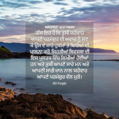 Picture 04 - ਅਸਤਸਨਾ 30:10 PANIRV - ਗੱਲ ਇਹ ਹੈ ਕਿ ਤੁਸੀਂ - Bible Verse Picture