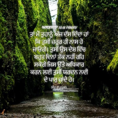 Picture 04 - ਅਸਤਸਨਾ 30:18 PANIRV - ਤਾਂ ਮੈਂ ਤੁਹਾਨੂੰ - Bible Verse Picture