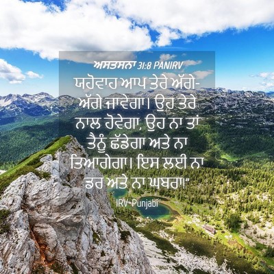 Picture 04 - ਅਸਤਸਨਾ 31:8 PANIRV - ਯਹੋਵਾਹ ਆਪ ਤੇਰੇ - Bible Verse Picture