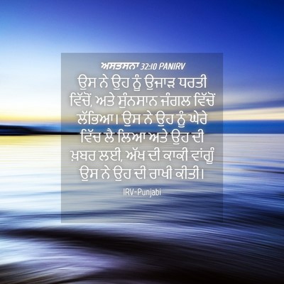 Picture 04 - ਅਸਤਸਨਾ 32:10 PANIRV - ਉਸ ਨੇ ਉਹ ਨੂੰ ਉਜਾੜ - Bible Verse Picture