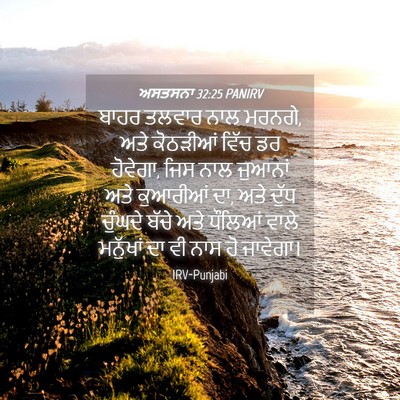 Picture 04 - ਅਸਤਸਨਾ 32:25 PANIRV - ਬਾਹਰ ਤਲਵਾਰ ਨਾਲ - Bible Verse Picture