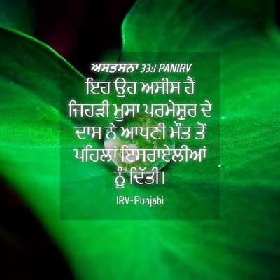 Picture 04 - ਅਸਤਸਨਾ 33:1 PANIRV - ਇਹ ਉਹ ਅਸੀਸ ਹੈ ਜਿਹੜੀ - Bible Verse Picture