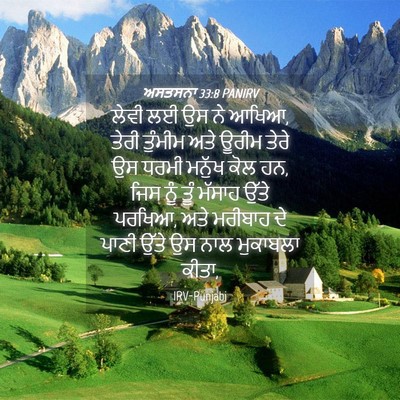 Picture 04 - ਅਸਤਸਨਾ 33:8 PANIRV - ਲੇਵੀ ਲਈ ਉਸ ਨੇ ਆਖਿਆ, - Bible Verse Picture