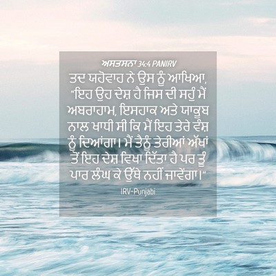 Picture 04 - ਅਸਤਸਨਾ 34:4 PANIRV - ਤਦ ਯਹੋਵਾਹ ਨੇ ਉਸ ਨੂੰ - Bible Verse Picture
