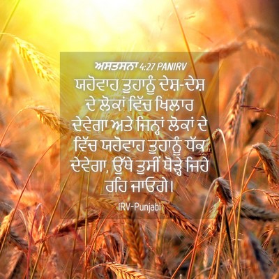 Picture 04 - ਅਸਤਸਨਾ 4:27 PANIRV - ਯਹੋਵਾਹ ਤੁਹਾਨੂੰ - Bible Verse Picture