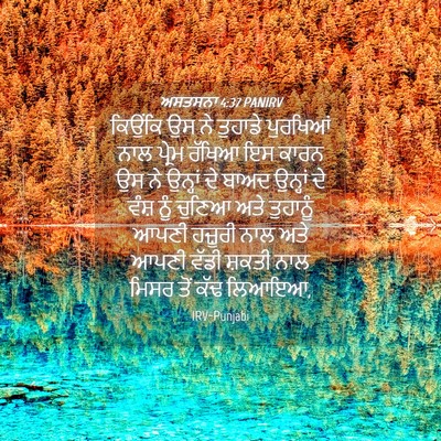 Picture 04 - ਅਸਤਸਨਾ 4:37 PANIRV - ਕਿਉਂਕਿ ਉਸ ਨੇ - Bible Verse Picture