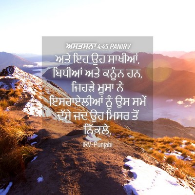 Picture 04 - ਅਸਤਸਨਾ 4:45 PANIRV - ਅਤੇ ਇਹ ਉਹ ਸਾਖੀਆਂ, - Bible Verse Picture