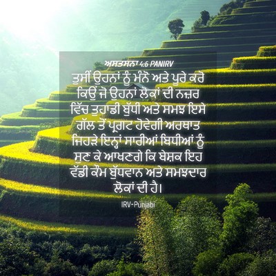 Picture 04 - ਅਸਤਸਨਾ 4:6 PANIRV - ਤੁਸੀਂ ਉਹਨਾਂ ਨੂੰ - Bible Verse Picture