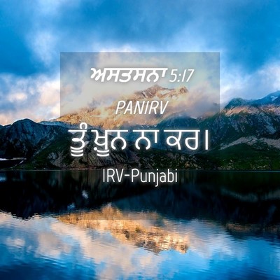 Picture 04 - ਅਸਤਸਨਾ 5:17 PANIRV - ਤੂੰ ਖ਼ੂਨ ਨਾ - Bible Verse Picture