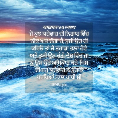 Picture 04 - ਅਸਤਸਨਾ 6:18 PANIRV - ਜੋ ਕੁਝ ਯਹੋਵਾਹ ਦੀ - Bible Verse Picture