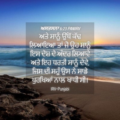 Picture 04 - ਅਸਤਸਨਾ 6:23 PANIRV - ਅਤੇ ਸਾਨੂੰ ਉੱਥੋਂ - Bible Verse Picture