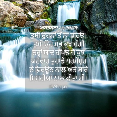 Picture 04 - ਅਸਤਸਨਾ 7:18 PANIRV - ਤੁਸੀਂ ਉਹਨਾਂ ਤੋਂ ਨਾ - Bible Verse Picture