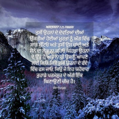 Picture 04 - ਅਸਤਸਨਾ 7:25 PANIRV - ਤੁਸੀਂ ਉਹਨਾਂ ਦੇ - Bible Verse Picture