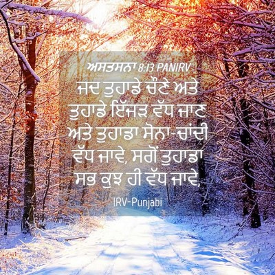 Picture 04 - ਅਸਤਸਨਾ 8:13 PANIRV - ਜਦ ਤੁਹਾਡੇ ਚੌਣੇ ਅਤੇ - Bible Verse Picture