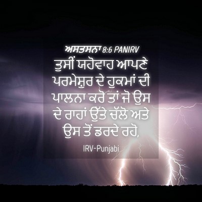 Picture 04 - ਅਸਤਸਨਾ 8:6 PANIRV - ਤੁਸੀਂ ਯਹੋਵਾਹ ਆਪਣੇ - Bible Verse Picture