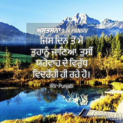 Picture 04 - ਅਸਤਸਨਾ 9:24 PANIRV - ਜਿਸ ਦਿਨ ਤੋਂ ਮੈਂ - Bible Verse Picture