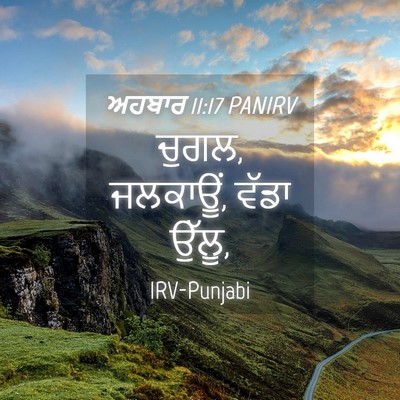Picture 04 - ਅਹਬਾਰ 11:17 PANIRV - ਚੁਗਲ, ਜਲਕਾਊਂ, ਵੱਡਾ - Bible Verse Picture