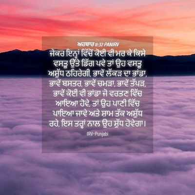 Picture 04 - ਅਹਬਾਰ 11:32 PANIRV - ਜੇਕਰ ਇਨ੍ਹਾਂ - Bible Verse Picture